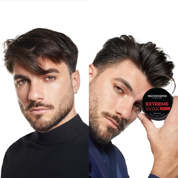 TRENDSTARTER Hair Wax - Extreme, 4oz - Matte Finish - Premium Water Based Flake-Free Hair Styling Pomade for All Hair Types - All-Day Strong Hold