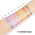 evpct Beige Gold Shimmer Cream Eye Shadow Brightener Sticks Set for Eyes, Gold Shimmery Matte Pencil Eye shadow Applicator Stick Pen Palette Makeup Waterproof sombras en crema para ojos 15#