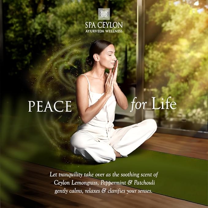 SPA CEYLON Peace Relaxing Body and Pillow Mist, Herbal Skin Care Spray with Lemongrass, Lavender and Peppermint, Hydrating & Calming, Vegan & Cruelty-Free