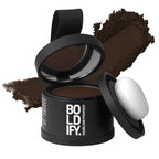 BOLDIFY Hairline Powder - Root Touch Up Hair Color for Gray Coverage - Bald Spot Concealing Hair Powder for Women & Men - 24-Hour Stain-Proof - Hazel Brown