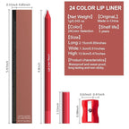 evpct 1Pcs Ruby Strong Red Matte Long Lasting Lip Liner Pencils Makeup for Shaping & Sculpting Lips, No Transfer Long Wear Waterproof Pigmented Lip Liner lipliners Crayon Lipstick Pencil Sharpener 21