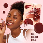 Kaja Lip Plumping - Juicy Glass 08 Cherry Cola | Hydrating, Feel Plumped and Lightweight with Vitamin Tree Fruit Oil, Vegan, Cruelty-Free, Clear Tint Stain Shine Gloss Plumper, Long Lasting