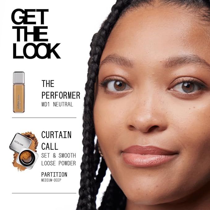 about-face THE PERFORMER Skin-Focused Foundation MD1Neutral – Medium Coverage, Long-Wear, Breathable & Buildable Base – Clean, Vegan, Hydrating Formula with Blue Agave & Chlorella – 1.08oz