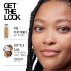 about-face THE PERFORMER Skin-Focused Foundation MD1Neutral – Medium Coverage, Long-Wear, Breathable & Buildable Base – Clean, Vegan, Hydrating Formula with Blue Agave & Chlorella – 1.08oz