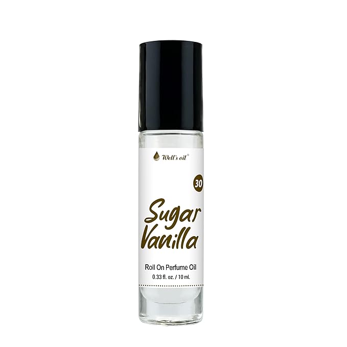 Well's Oil Roll-On Perfume Oil (Sugar Vanilla) | Oil-Based Fragrance | Long-Lasting Wear | Paraben-Free | 0.33 fl oz / 10 ml