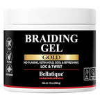 GOLD Braiding Gel Maximum Hold for LOC & Twist - No Flaking, No Whitening, Fast Drying, High Shine, Cool & Refreshing, Long Lasting Hold (15 oz)