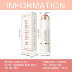 Cool Story 3-in-1 Makeup Set, Highlighter, Blush and Contour Balm Stick, Cream Formula for Face Contouring, Professional Cosmetic Kit (Highlight-F03)