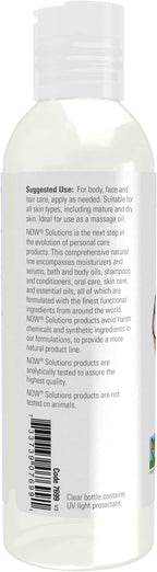 NOW Solutions, Liquid Coconut Oil, Light and Nourishing, Promotes Healthy-Looking Skin and Hair, 4-Ounce (Pack of 2)
