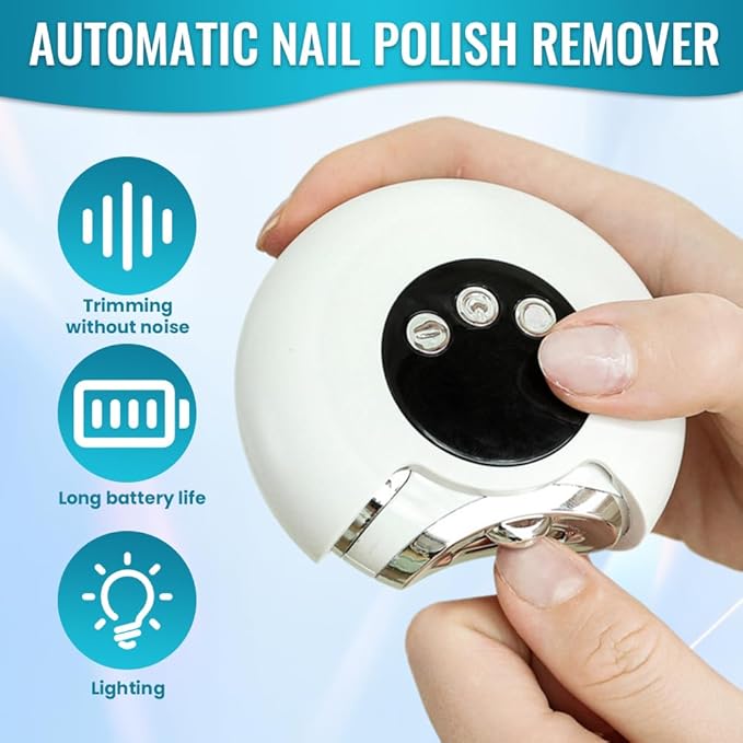 2 in 1 Electric Polishing Automatic Nail Clippers, 2026 New Electric Toe Nail Cutter for Seniors, Upgrade Electric Nail Trimmer Clippers for Fingers Portable Nail Cutter for Home Travel (Purple)