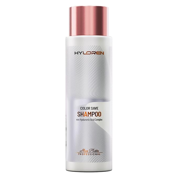Mon Platin Professional HYLOREN Color Save Hair Shampoo with Hyaluronic Acid for Color Treated Hair, Shampoo for Damaged hair, SLS/SLES Free, Hydrating Shampoo, 500ml