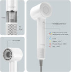 Hair Dryer, Travel Small Hair Dryer with Diffuser,High Speed Brushless Fast Drying Blow Dryer,Low Noise/Compact/Mini Design Hairdryer for Women,Men - No Heat Damage