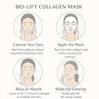 Snoova Bio-Lift Collagen Jelly Mask – White 2-Piece Hydrogel Sheet Mask for Hydrating, Firming & Barrier Support (4 Pack) (White Collagen)