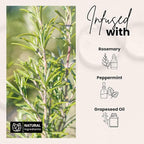 Bask & Lather Scalp Stimulator Hair Growth Oil, Cold Pressed Mint and Rosemary Blend with Grapeseed for Hair Growth, Organic Natural Leave in, All Hair Types, 2 Fl Oz