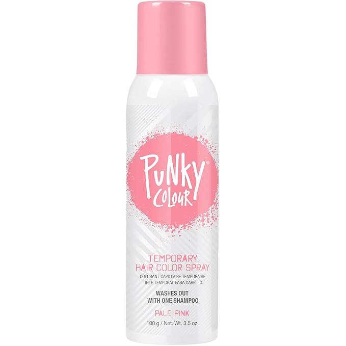 Punky Temporary Hair Color Spray – Pale Pink, Instant Vivid Temporary Hair Dye for Women, Wash Out, Hair-Color Spray, 3.5 oz, 1 Pack