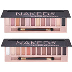 2 Pcs 12 Colors Eye Shadow Palette,Nude Matte