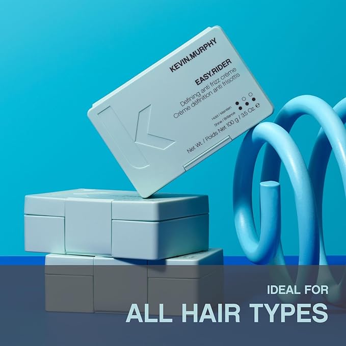 KEVIN.MURPHY EASY.RIDER - Hair Cream for All Hair Types - Anti Frizz for Hair Styling - Curl Activating Cream - Frizz Control Cream - 100g / 3.5 oz