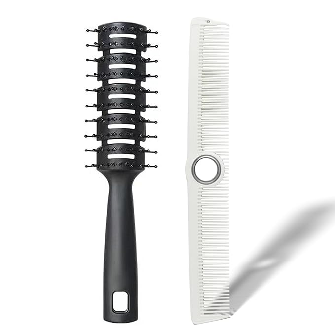 Professional Hair Cutting Comb - Rotatable Design Fine Tooth Barber Combs Anti-Static Styling Comb for Women and Men All Hair Types (White)