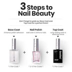 Beetles Pink Nail Polish Set, 6 Colors Glitter Quick Dry Nail Polish Kit Sly Moonlit Fairy Fingernail Polish Gifts for Women Salon DIY Manicure Kit