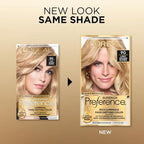 L'Oreal Paris Superior Preference Luminous Fade-Defying Permanent Hair Color, Hair Dye For Up to 9 Weeks of Radiance, Light Golden Blonde 9G, 1 Hair Dye Kit