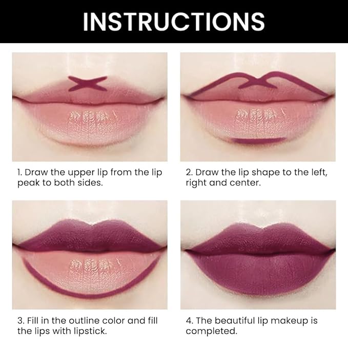 evpct 1Pcs More Berry Lip Liner and Lipstick Set Kit for Women, Matte Lips Kit with Lip Liner Lip Stains Long Lasting Waterproof 24 Hour Lipstick and Lip Liners Combo Lipliners Pencil 29#