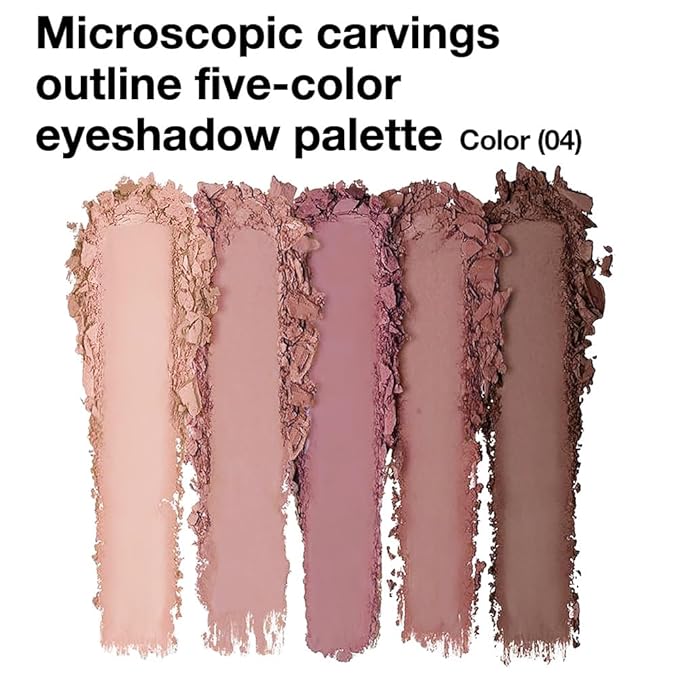 Mini 5-Color Matte Rose Nude Eyeshadow Palette – Dusty Rose, Mauve Pink & Cocoa Brown Neutral Matte Eye Shadow, High Pigment Blendable Long-Lasting Soft Glam Pink Brown Makeup for Daily Natural Looks