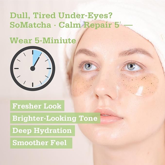 Matcha Hydrogel Under Eye Patches 28 Pairs Antioxidant Green Tea Eye Mask for Puffy Eyes and Dark Circles 5 Minute Cooling Hydration Under Eye Treatment Ophthalmologist Tested