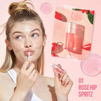 Kaja Juicy Glass Lip Plumping Oil | 01 Rose Hip Spritz | Hydrating, Feel Plumped and Lightweight with Vitamin Tree Fruit Oil, Vegan, Cruelty-Free, Clear Tint Stain Shine Gloss Plumper