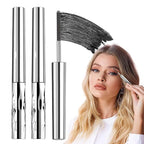 Iron Wand Mascara, Waterproof Metal Wand Mascara Volume and Length, Brushless Mascaras for Long-lasting No Clumping 3D Curling Eyelash (Black & Brown)