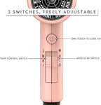 AINA Hair Dryer with Diffuser, Blow Dryer for Women | Advanced Ionic Technology, Ceramic Coating | Cold Shot Features Turbo Heat for Fast Drying and Shine 110V/ALCI (Babe Pink)