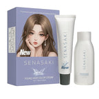 Brown Permanent Hair Color - Full Gray Coverage, Enriched with Botanical Extracts, Includes Hair Coloring Tools - For Men & Women