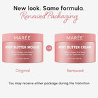 MAREE Moisturizer Body Butter Cream - Whipped Body Butter for Women Smell Good - Facial Moisturizer for Dry Skin - Face Hand Body Cream for Women & Men with Marine Collagen, Shea Butter & Argan Oil