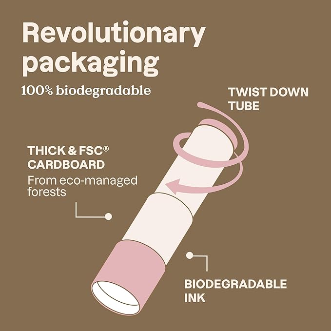 ATTITUDE Oceanly Sheer Lip Gloss Stick, EWG Verified, Titanium Dioxide-Free, Vegan Makeup & Beauty, Cruelty-Free, Plastic-Free, Silky Pink, 0.12 Ounces