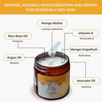 RaGaNaturals Mango Butter Hand & Body Cream for Dry Skin - All Natural, Tropical, Smell Good Moisturizer with Vitamin E and Avocado Oil - Non-Greasy, Vegan, Cruelty-Free Lotion for Women, Men - 8 Oz