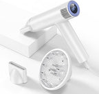 Blow Dryer,110000RPM High-Speed Brushless Motor, Fast-Drying Negative Ions Intelligent Constant Temperature Hair Care Dryers, Professional Hair Dryer with Attachments for Home&Salon (White)