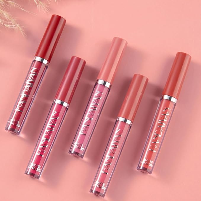 BestLand 3Pcs Matte Liquid Lip Gloss Set - 24H Transfer-Proof, Moisturizing & Non-Sticky I Mauve Pink, Classic Red, Deep Burgundy I Vegan + Cruelty-Free for Daily & Party