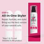 Love Ur Curls - Kinky Coily All in One Curl Cream Styler, Curling Cream for Curly Hair, Repair, Define, Hydrate & Style with Shea Butter, 250mL