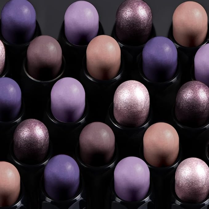 Purple Eyeshadow Stick 6PCS Set, Metallic Shimmer Matte Cream Eye Shadow Palette Brightener Pencil Crayon, Halloween Makeup - BLUEBERRY