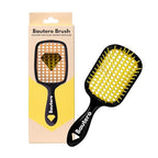 Bautero Brush Detangler Brush for Wet & Dry Hair, Pain-Free Brushing on All Hair Types, Knot Removal, Vented Hair Brush, Saku Sunflower