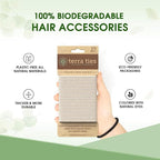 BIODEGRADABLE Elastic Hair Ties for Women & Men - Organic No Crease Blonde Hair Tie Ponytail Holders and Hairties for Buns - Plastic Free Hairbands for Women and Mens Hair - 5mm (27 count)