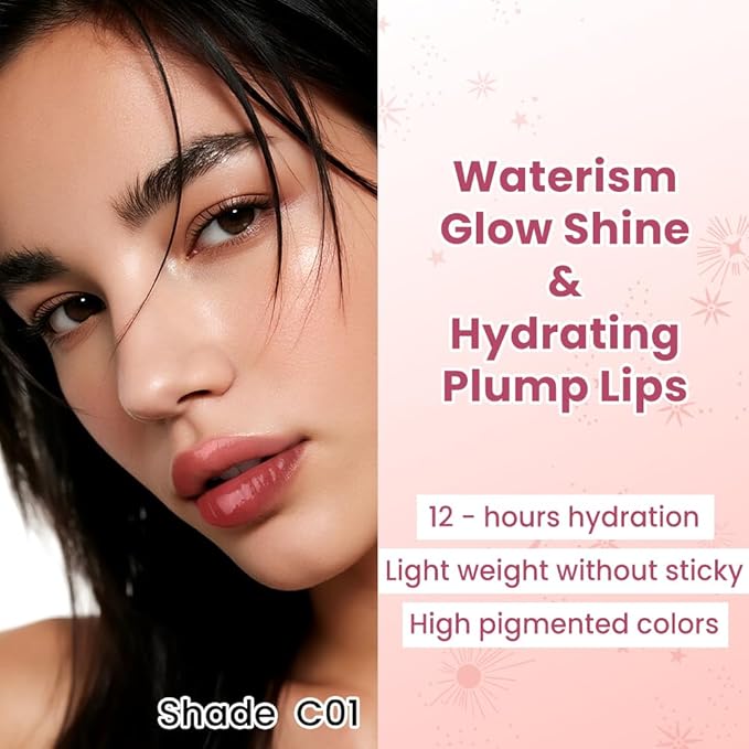 CATKIN Glossy Lip Balm Ultra Hydating Glow Lip Tinted Jelly Plump Melting Balm Shea Butter Repair Soothing For Dry Lips Dewy Finished 0.12 oz C01 ANTHURIUM