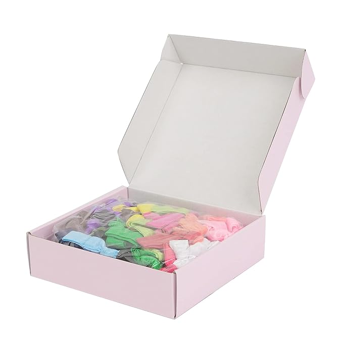 MEEDEE Rainbow Elastic Hair Ties, 100 Pack No-Crease Soft Ribbon Hair Accessories for Women, Knotted Ouchless Ponytail Holders, Yoga & Workout Styling, Versatile as Elastic Bracelets