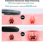 COSLUS Facial Cleansing Brush Face Scrubber : Portable Silicone Waterproof Rechargeable Face Wash Brush, 5 Cleansing Modes, Electric Deep Cleaning for Men & Women, Removing Blackhead, Exfoliating