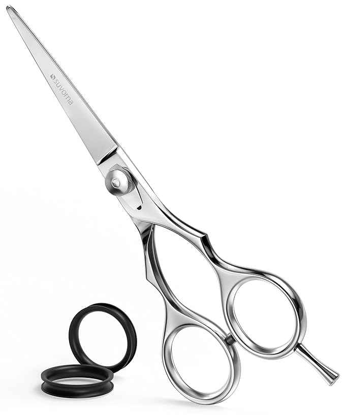 Suvorna Hair Scissors Professional - Barber Shears for Hair Cutting - Extremely Sharp Razor Edge Hair Cutting Scissors to Cut Hair - 6.5" Japanese Stainless Steel Hair Shears for Women and Men