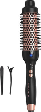 Wavytalk Updated Version Thermal Brush for Blowout Look, Blowout Express 1.5 Inch Ionic Thermal Round Brush Makes Hair Smoother Get Natural Curls, Dual Voltage, Easy to Use