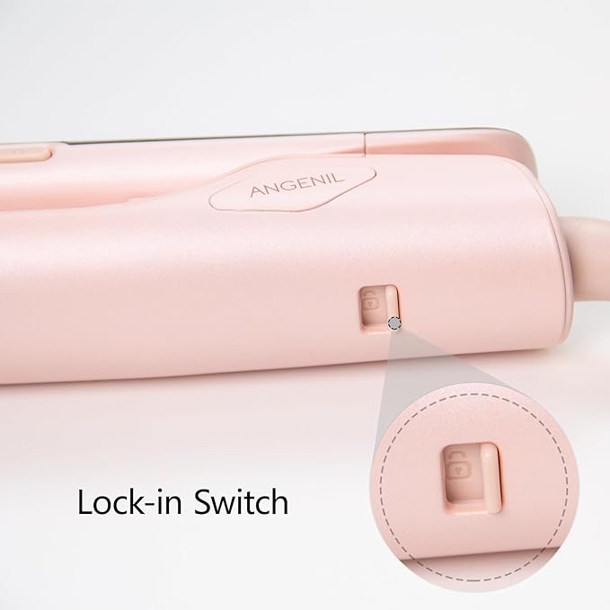 ANGENIL Pro Titanium Flat Iron Hair Straightener 1.75" Wide, Salon Grade Dual Voltage Straightening and Curler 2-in-1 with Heat Resistant Silicone Mat, Adjustable Temp 240°F-470°F, 15s Fast Heating