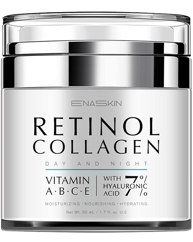 EnaSkin Retinol Cream for Wrinkles: Face Neck Collagen Cream for Tightening Skin - Anti Aging Facial Moisturizer Day and Night for Women and Men 1.7 Fl OZ