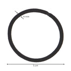 Expressions 216-Piece Hair Ties, 4mm Elastics Classic Black Value Pack, Durable No Metal Bands for Women's Ponytails, Thick, Curly and All Hair Types