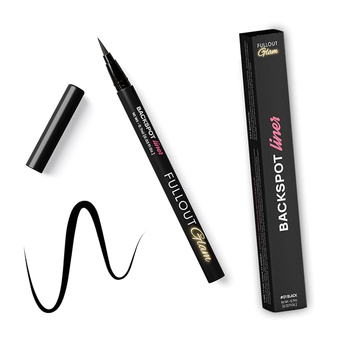 Full Out Glam BackSpot Liner Magnetic Eyeliner, Ultra Strong All-Day Hold for Magnetic Eyelashes, Water and Sweat Proof, Easy to Apply Ultra-Precise Tip, Contains One Eyeliner Pen