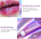 White Face Glitter Gel,Mermaid Body Glitter,Festival Rave Carnival Halloween Hair Sequins Face Glitter Paint Makeup,St Patricks Day Accessories,Sparkling Chunky for Women&Kids,50ML