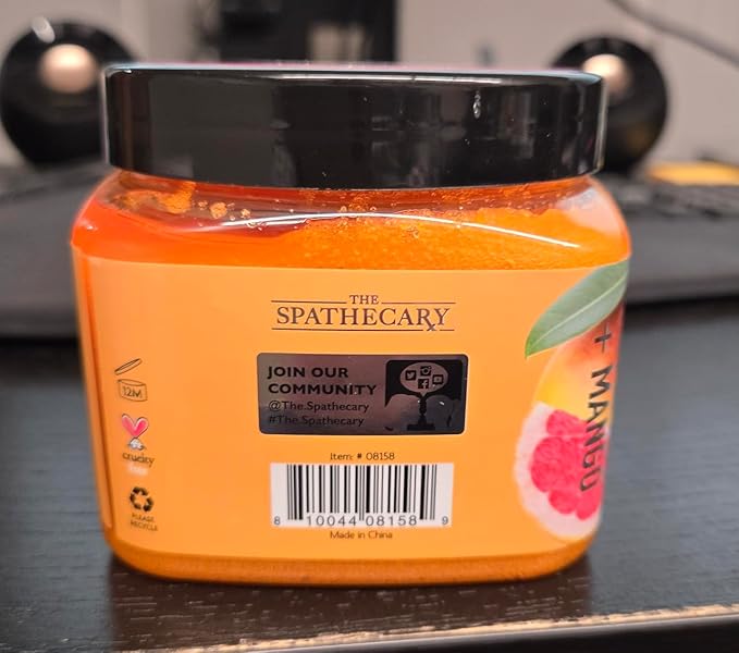 Body Scrub, Exfoliating-Nourishing-Refreshing-Smoothing Body Care 21 oz. (21 oz, Grapefruit + Mango)